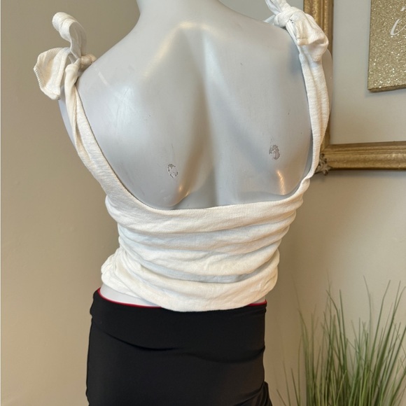 Free People Women's White Sleeveless Boulevard Tank Top Sz S - Picture 3 of 7